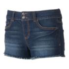 Juniors' Mudd&reg; Flx Stretch 2-button Shortie Shorts, Girl's, Size: 3, Dark Blue