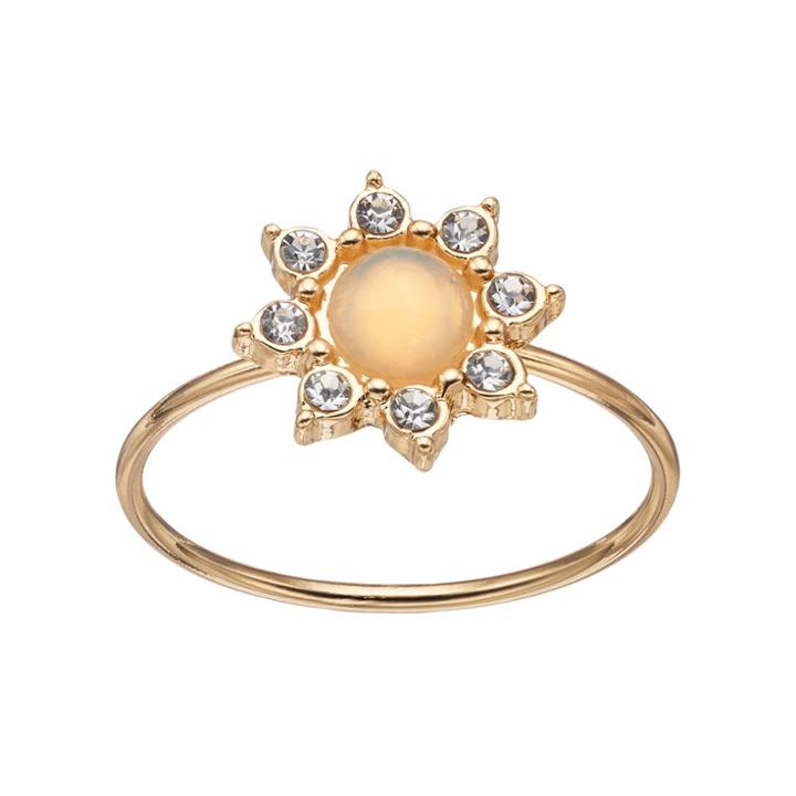 Lc Lauren Conrad Orange Starburst Ring, Women's, Size: 7.50, White
