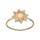 Lc Lauren Conrad Orange Starburst Ring, Women's, Size: 7.50, White