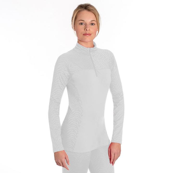 Women's Snow Angel Luxe Lace Quarter-zip Top, Size: Regular, White