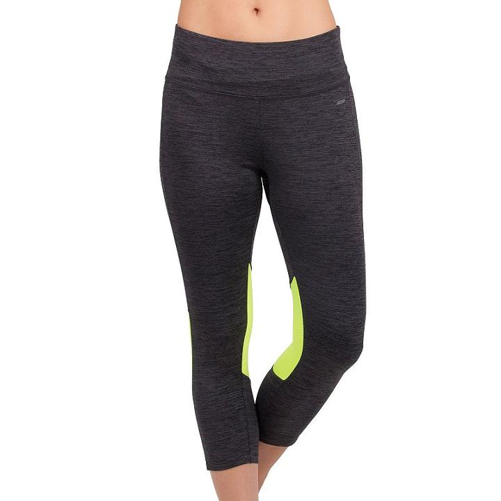 Women's Jockey Sport Cross Pop Capri Workout Leggings, Size: Medium, Dark Grey