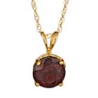 14k Gold Garnet Pendant, Women's, Size: 18, Red