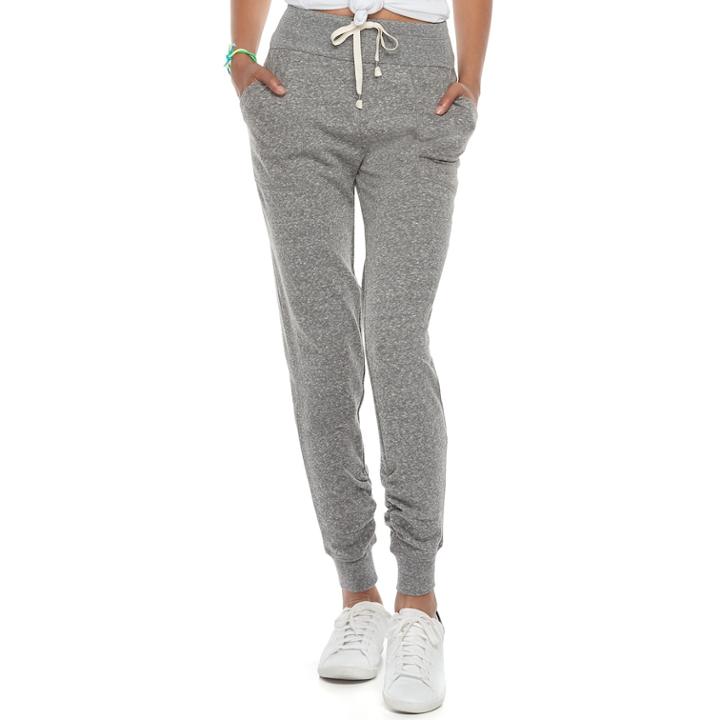 Juniors' So&reg; Ruched Jogger Sweatpants, Teens, Size: Large, Med Grey