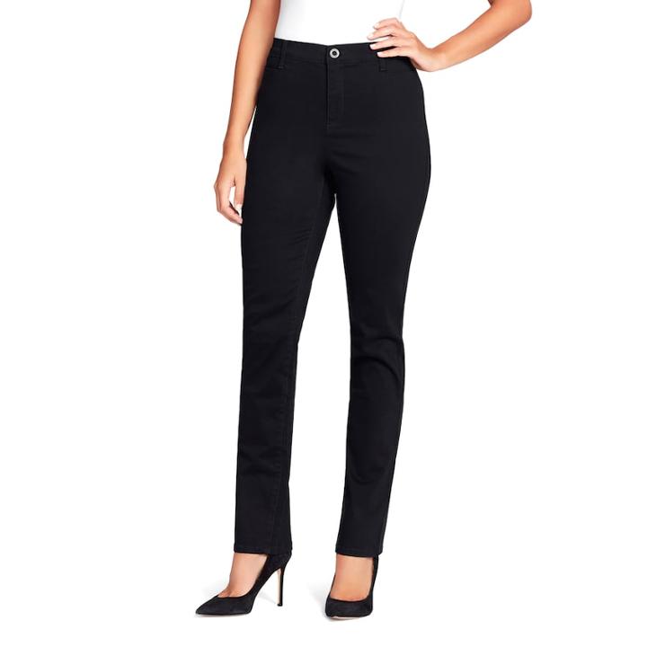Women's Gloria Vanderbilt Amanda Modern Tapered Twill Pants, Size: 10 Avg/reg, Black