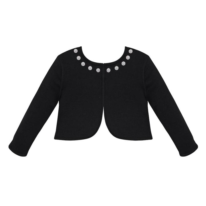 Girls 7-16 & Plus Size American Princess Jewel Neck Cardigan, Size: Large, Oxford