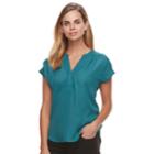 Women's Apt. 9&reg; Dolman Crepe Blouse, Size: Xxl, Med Blue