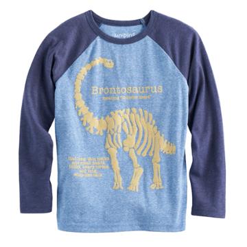 Boys 4-10 Jumping Beans&reg; Dinosaur Brontosaurus Raglan Tee, Size: 7, Med Blue