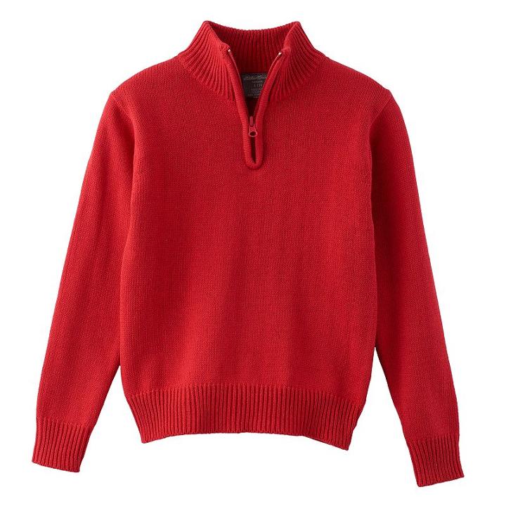 Boys 8-20 Eddie Bauer Quarter-zip Sweater, Boy's, Size: 8, Red