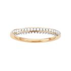 14k Gold Over Silver 1/3 Carat T.w. Diamond Wedding Ring, Women's, Size: 6, White