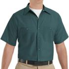 Big & Tall Red Kap Classic-fit Industrial Button-down Work Shirt, Men's, Size: Xl Tall, Green