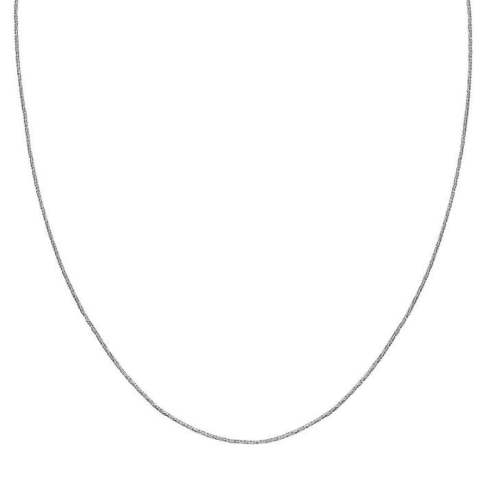 Sterling Silver Sparkle Chain Necklace - 16 In, Women's, Size: 16