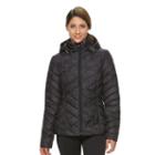 Women's Tek Gear&reg; Hooded Packable Puffer Jacket, Size: Small, Black