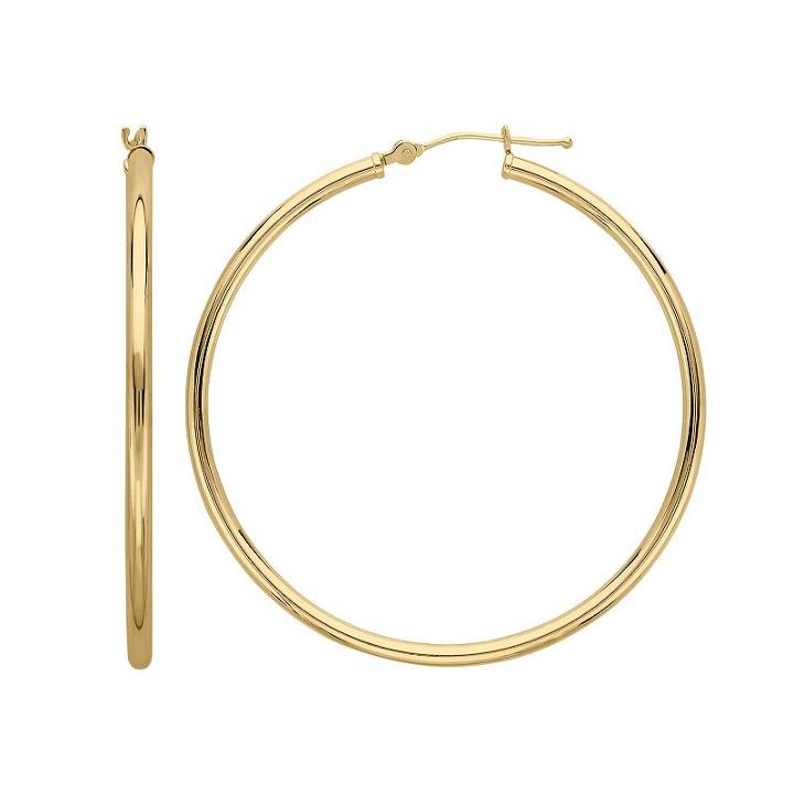 Everlasting Gold 14k Gold Hoop Earrings, Women's