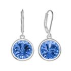 Illuminaire Silver-plated Crystal Drop Earrings - Made With Swarovski Crystals, Women's, Blue