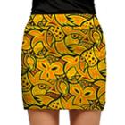 Women's Loudmouth Yellow Abstract Chicken Golf Skort, Size: 10, Gold