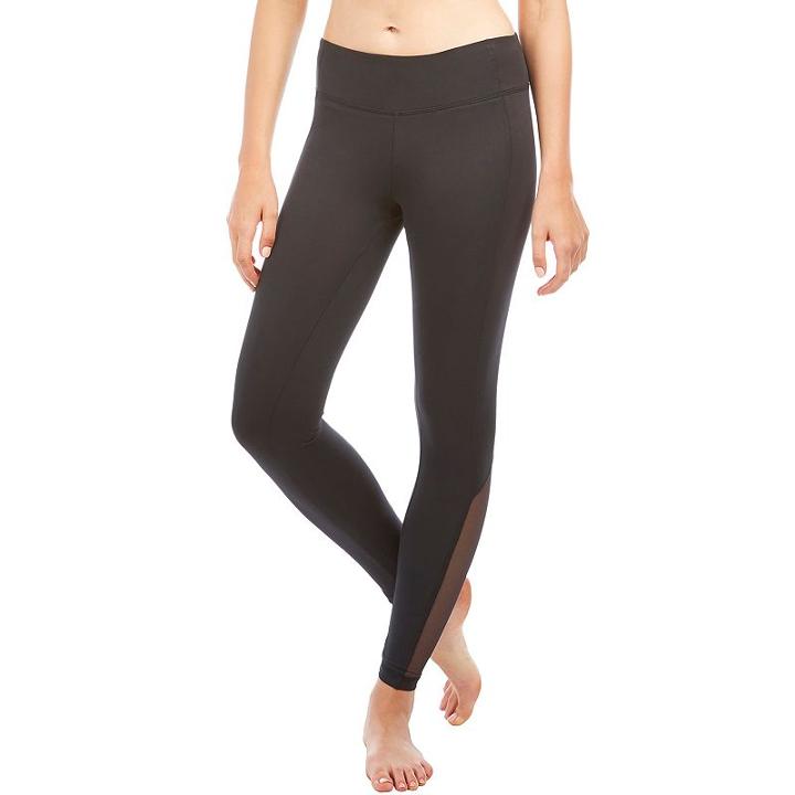 Women's Balance Collection Melodie Mesh Panel Leggings, Size: Medium, Black