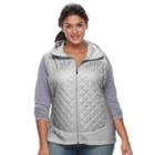 Plus Size Columbia Warmer Days Hooded Thermal Coil Vest, Women's, Size: 1xl, Lt Green
