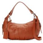 Donna Bella Alexis Leather Buckle Hobo, Women's, Brown