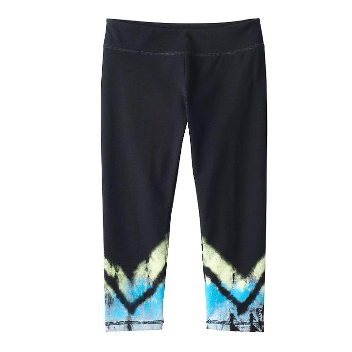 Girls 7-16 & Plus Size So&reg; Leg Graphic Capri Yoga Pants, Girl's, Size: 16, Turquoise/blue (turq/aqua)