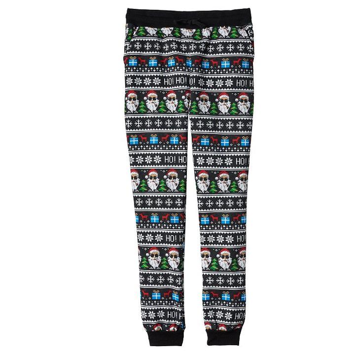 Boys 8-20 Hollywood Jeans Christmas Fleece Jogger Pants, Boy's, Size: L(14/16), White