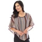 Women's Apt. 9 Metallic Texture Popover Top, Size: Medium, Ovrfl Oth