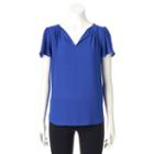 Women's Elle&trade; Chiffon High-low Hem Top, Size: Large, Blue
