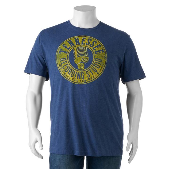 Big & Tall Sonoma Goods For Life&trade; Tennessee Recording Studio Tee, Men's, Size: 4xb, Med Blue
