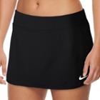 Women's Nike Pure Dri-fit Tennis Skort, Size: Xl, Grey (charcoal)