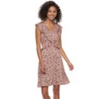 Juniors' American Rag Ruffled Floral Dress, Size: Medium, Pink