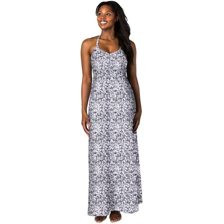 Women's Soybu Dhara Halter Yoga Maxi Dress, Size: Large, Med Red