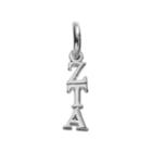 Logoart Zeta Tau Alpha Sterling Silver Sorority Charm, Women's, Grey