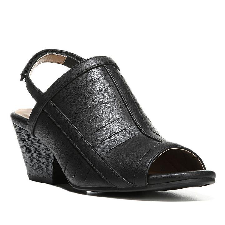 Naturalsoul By Naturalizer Dayna Women's Slingback Heels, Size: 7.5 Wide, Black