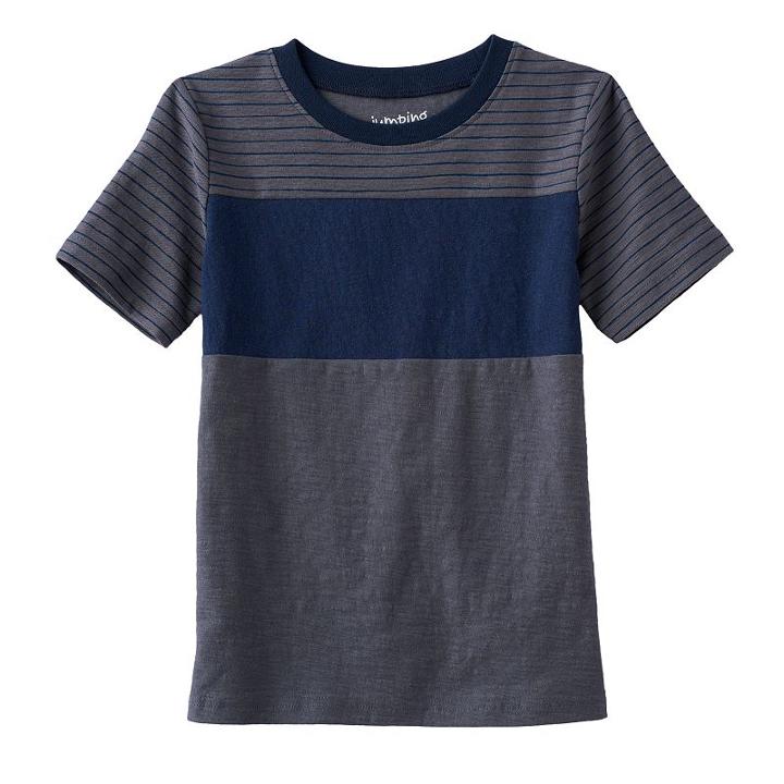 Boys 4-10 Jumping Beans&reg; Striped, Colorblock & Space-dyed Tee, Boy's, Size: 4, Dark Grey