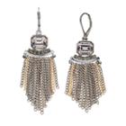 Simply Vera Vera Wang Two Tone Fringe Drop Earrings, Women's, Grey