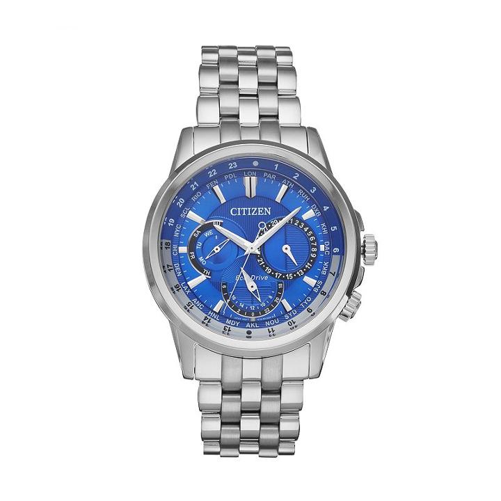 Citizen Eco-drive Men's Calendrier Stainless Steel Watch - Bu2021-51l, Size: Large, Silver