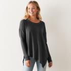 Women's Sonoma Goods For Life&trade; Asymmetrical Soft Tunic, Size: Large, Grey (charcoal)