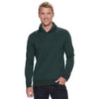 Men's Sonoma Goods For Life&trade; Modern-fit Supersoft Sweater Fleece Shawl-collar Sweater, Size: Medium, Dark Green