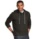 Men's Van Heusen Slim-fit Never Tuck Fleece Henley Hoodie, Size: Small, Green