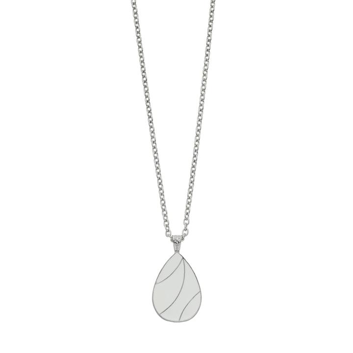 Teardrop Nickel Free Pendant Necklace, Women's, White