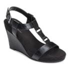 A2 By Aerosoles Plush Nite Women's Espadrille Wedge Sandals, Size: Medium (7.5), Black
