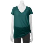 Juniors' So&reg; Knot Front Active Tee, Teens, Size: Medium, Med Green