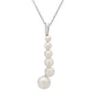 Pearlustre By Imperial Graduated Freshwater Cultured Pearl Pendant, Women's, Size: 18, White