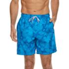 Men's Croft & Barrow&reg; Tropical Printed Swim Trunks, Size: Large, Med Blue