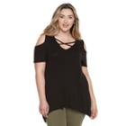 Plus Size French Laundry Crisscross Cold-shoulder Top, Women's, Size: 3xl, Oxford