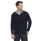 Men's Apt. 9&reg; Modern-fit 12gg Merino V-neck Sweater, Size: Xl, Blue