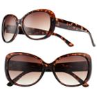 Lc Lauren Conrad Belay Retro Square Wrap Sunglasses - Women, Women's, Med Brown