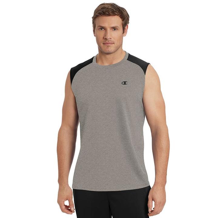 Men's Champion Vapor Performance Muscle Tee, Size: Medium, Dark Grey