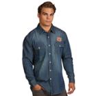 Men's Antigua Auburn Tigers Chambray Shirt, Size: Large, Dark Blue
