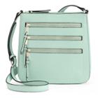 Apt. 9&reg; Robin Triple Zipper Crossbody Bag, Women's, Med Green