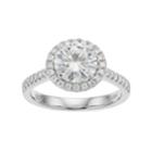 Forever Brilliant 14k White Gold 2 1/4 Carat T.w. Lab-created Moissanite Halo Engagement Ring, Women's, Size: 7